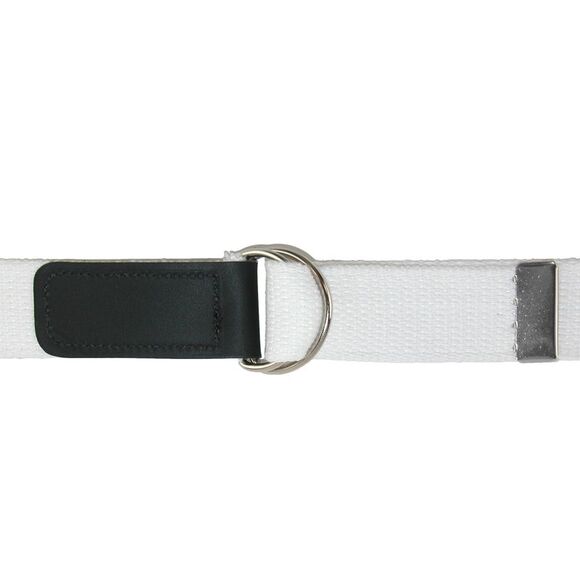 CTM Plus Size Cotton Web Belt with Double D Ring Buckle - Picture 3 of 3